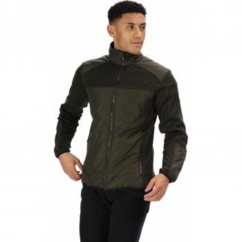Regatta Zavid Forro Polar Aislante Impermeable con Cremallera Completa para Hombre, Hombre, Color Verde Oscuro, tamaño Extra-Large