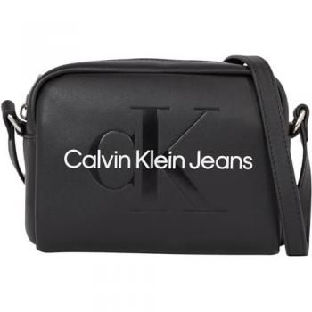 Calvin Klein Black Printed Shoulder Bag with Logo, ONE SIZE