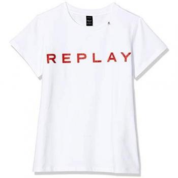 REPLAY Sg7479.010.20230 Camiseta, Blanco