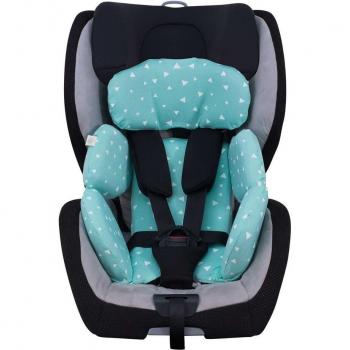Funda para cojín reductor de silla de coche compatible con Recaro Zero Talla 1 Jyoko Mint Sparkles
