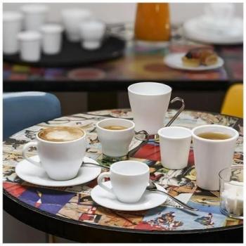 Taza Opal Bormioli Rocco Oslo 11cl Blanca - Vidrio Templado, Ecológica, Apta Microondas y Frigorífico