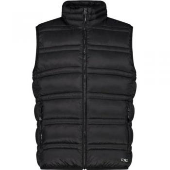 CMP Men's Black Outdoor Vest with Hood and Snaps