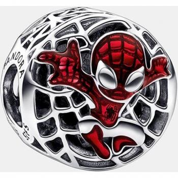 Charm Spider-Man Ciudad Desde Arriba en Plata de Ley