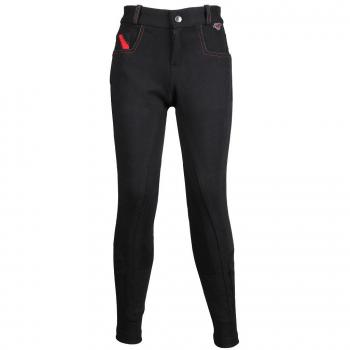 Rojo caballo niños de equitación para mujer Dylan Elastico, negro, 116EU