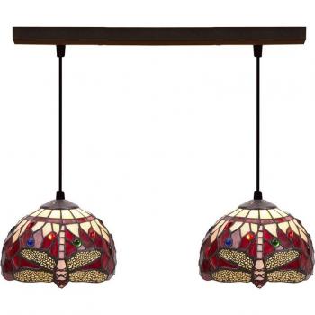 Lámpara de techo estilo Tiffany - Serie Belle Rouge D-20 cm x2