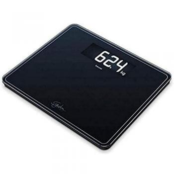 Beurer GS 410 Signature Line Black Digital Bathroom Scale - XXL Display, Safety Glass, 200 kg Capacity