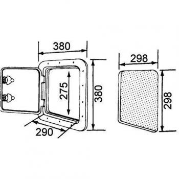 Nuova Rade Registro Cuadrado Top Line 370x375mm Cerradura/Blanco