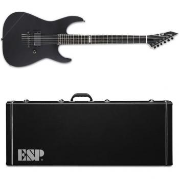 ESP E-II M-I Thru NT Black Satin Electric Guitar with Case