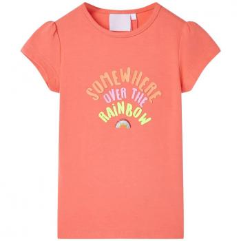 Camiseta infantil color coral 92