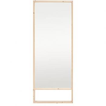 DECOWOOD - Espejo de madera maciza rectangular en varios acabados, disponible en medidas de 160x60 cm y 180x80 cm, efecto madera natural, diseño minimalista, hecho a mano en España