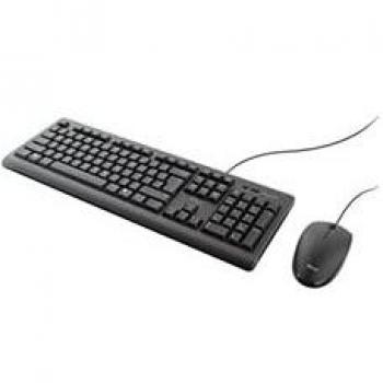 Set Teclado y Ratón USB TKM-250 Trust Negro QWERTY Italiano