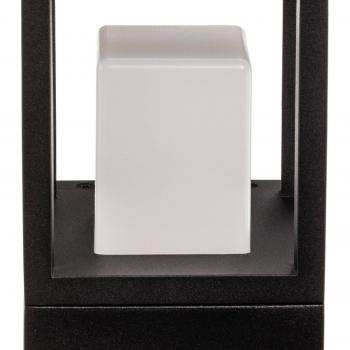 Aplique LED de exterior Lucande Rumina en negro, moderno, hecho de aluminio, 1 llama