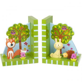 Orange Tree - Woodland amigos Sujetalibros de madera