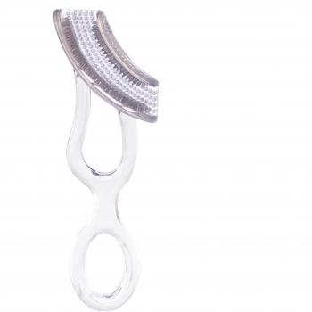The product name that includes the type of product and all characteristics is:Silicone Baby Tooth & Gum Brush for Oral Hygiene
