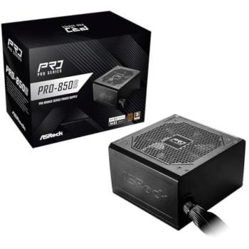 Fuente de Alimentación Asrock PRO-850B 850W ATX 80 PLUS Bronze Negra