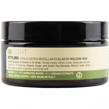Insight Styling Elastic Molding Wax - Cera Modeladora Elástica para el Cabello, Fijación Media 90ml