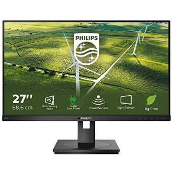 Philips 272B1G - 27 Inch FHD Monitor,75Hz,4ms,IPS, Speakers, Height Adjust, USB Hub, Light sensors