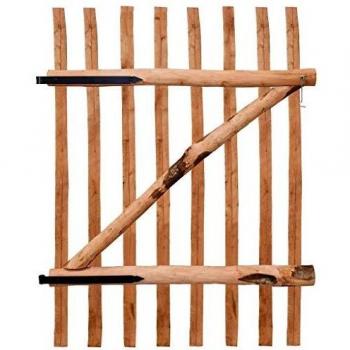 vidaXL Puerta para Valla de Jardín 100x150cm Madera Avellano Impregnada Marrón