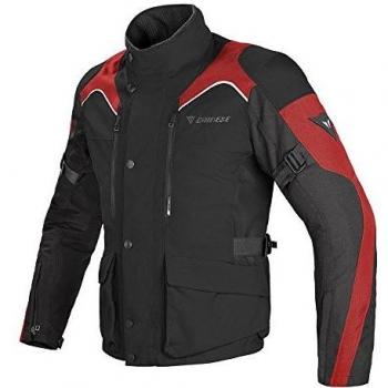 Dainese Tempest D-Dry Chaqueta para Moto, Negro/Rojo, 56