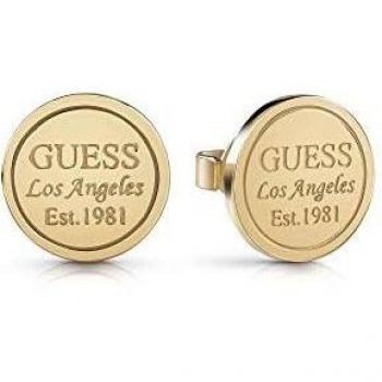 Guess Pendientes de botón Mujer chapado en oro - UBE28035