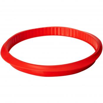 Lékué Duo - Molde para Quiche Desmontable, 28 cm y Plato cerámica, Color Rojo