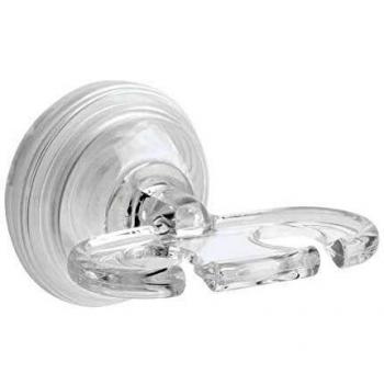 InterDesign - Power Lock - Porta cepillos de dientes, con ventosa; para cubículo de ducha, espejo - Claro