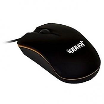 Iggual Beattle - Ratón óptico USB, color negro