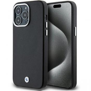 Funda Metálica MagSafe Envoltura Signature BMW para iPhone 15 Pro Max - Negra