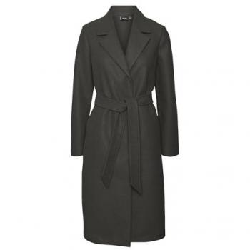 Vero Moda Fortuneaya Women's Long Coat XS in Peat Melange Green