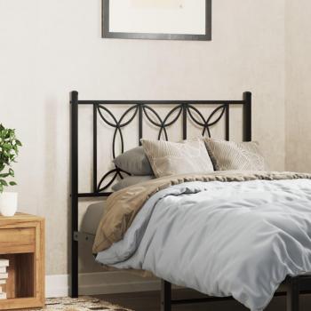 Cabecero de metal negro 90 cm Vidaxl Negro - Cabecero de cama, material: metal, color: negro, tamaño: 90 cm