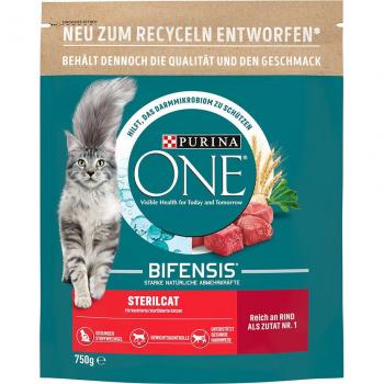 Purina ONE Sterilcat Alimento para Gatos Esterilizados con Sabor a Buey - 750 g