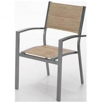 mistral M279714 - Sillon Aluminio apilable Beige apilable