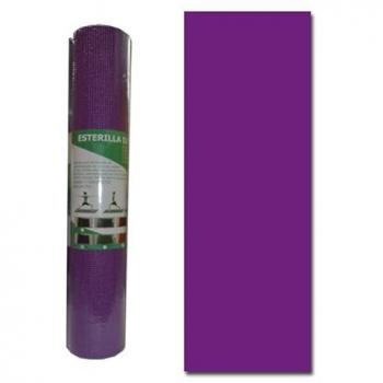 Esterilla de Yoga Amiko Antideslizante Color Púrpura 1,73x61 cm Colchoneta Fitness Transportable Elástica