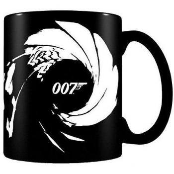 Taza que cambia de color James Bond 007, negra y blanca, tamaño único