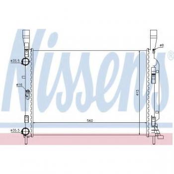 Radiador de refrigeración del motor NISSENS 637628