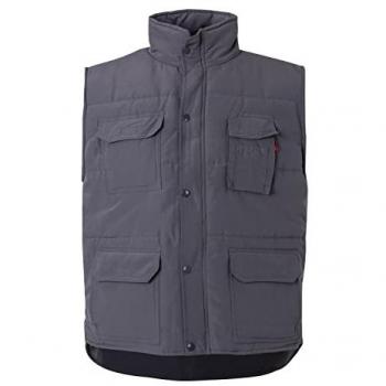 Chaleco Acolchado Multibolsillos Velilla - Gris Claro - Talla M - 100% Poliéster