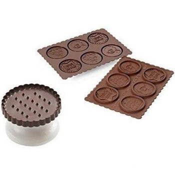 Silkomart CKC02 Cookie Xmas Slim Kit para Hacer Galletas Tema Navidad, Color marrón