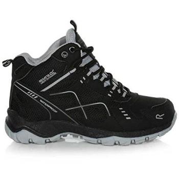 Regatta Kids Vendeavour Breathable Hiking Boots Black Light Steel, Size: UK 5