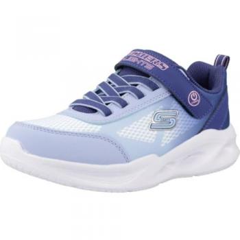 Skechers Sola Glow Ombre Deluxe Girls' Light-Up Sneakers - Navy Blue