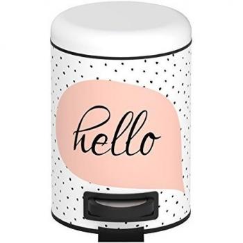 Wenko Cubo de Basura con Pedal, Acero Inoxidable, 22.5 x 17 x 25 cm