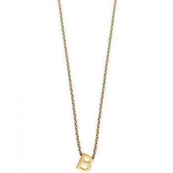 Duran Exquse Colgante Letra B colección Alphabet, realizado en Plata 925 y bañada en Oro Amarillo