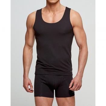 Camiseta interior de hombre en negro sin mangas