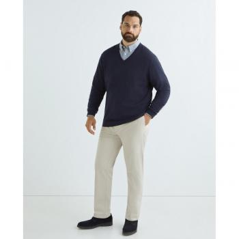 Emidio Tucci Jersey de hombre cuello pico liso
