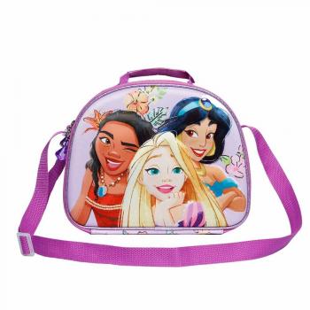 Bolsa Portamerienda 3D Princesas Disney Fairytale, Malva