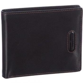 M-Collection merlin 05/30/01520 - Monedero de cuero unisex, color negro, talla 12x10x2 cm