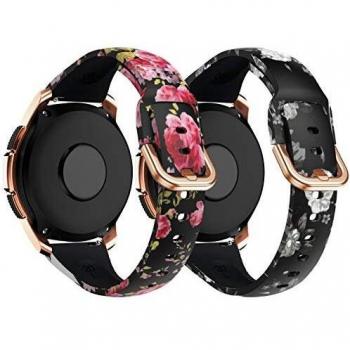 TOPsic Correa Galaxy Watch Active 2 40mm 44mm/Active/Galaxy Watch 42mm/Gear S2 Classic/Gear Sport/Vivomove/HR/Vivoactive 3/Forerunner 245/645, 20mm Silicona Banda de Reemplazo Pulsera
