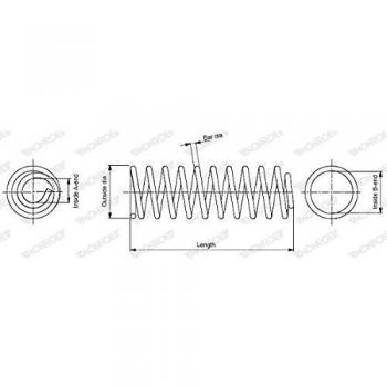 Muelle de suspensión MONROE SP3607 para Toyota Corolla Verso