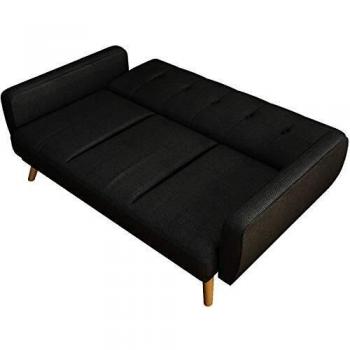 habitatetjardin Sofá Cama Clic-clac Ariana - 3 plazas - Negro