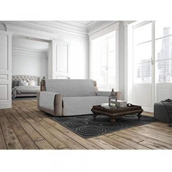 Italian Bed Linen Cubierta de sofá Anti-Deslizamiento Confort,1 Plaza, Gris