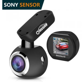 Oasser Cámara de Coche Dashcam FHD 1080P 170° con Visión Nocturna SONY IMX323 G-SENSOR
